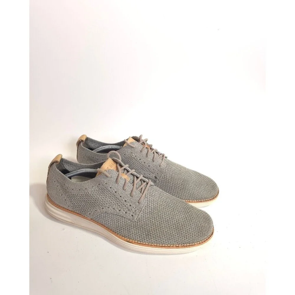 Cole Haan Stitchlite Oxford Mens 9.5 Gray Knit OriginalGrand Lightweight Comfort